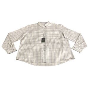 Joseph Abboud Shirt Mens XXL Gray Yellow Plaid Long Sleeve Button Up Cotton NWT